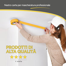 Carica l'immagine nel visualizzatore di Gallery, Boldrini Nastro Carta 50 mm x 50 m – Mascheratura e Verniciatura Professionale, Adesivo Forte ma Rimovibile Senza Residu