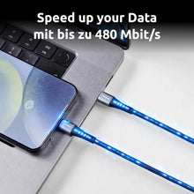 Carica l'immagine nel visualizzatore di Gallery, Intenso C315C - Cavo USB-C a USB-C da 60 W, ricarica rapida, 1,5 m, per iPhone, Samsung Galaxy, Macbook, laptop, iPad, c