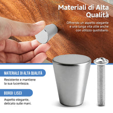 Carica l'immagine nel visualizzatore di Gallery, 9 Pomelli per Mobili in Alluminio Opaco – Maniglie Rotonde per Cassetti con Viti, Stile Moderno per Armadi Cucina, Bagno