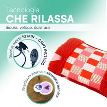 Carica l'immagine nel visualizzatore di Gallery, TEMPO DI SALDI Borsa Acqua Calda Elettrica 27x20 cm con rivestimento Peluche Ricaricabile in 10 Minuti, Scaldamani Elett