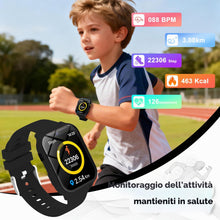 Carica l'immagine nel visualizzatore di Gallery, Smartwatch Bambini, Orologio Smartwatch Bambini con Monitor del Sonno, Contapassi, 1,83" HD,18 Giochi, Allarme, Nessun t