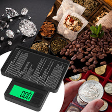 Carica l'immagine nel visualizzatore di Gallery, Diyife Bilancia Precisione 0.01g,Mini,con Display LCD e 7 Unità,0.01g/1000g
