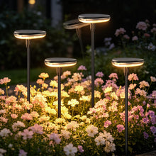Carica l'immagine nel visualizzatore di Gallery, Luci Solari da Giardino 4 Pezzi Luci da Esterno Giardino 1000mAh lampade solari da giardino 34 lumen IP65 luce solare gi
