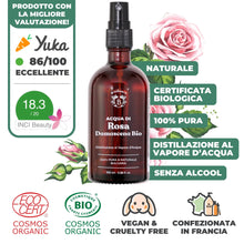 Carica l'immagine nel visualizzatore di Gallery, BIONOBLE Acqua di Rose Spray Bio - Tonico Viso, Capelli, Occhi - 100ml