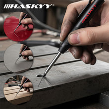Carica l'immagine nel visualizzatore di Gallery, HASKYY Set di matite da falegname per segnare fori profondi, include mine e temperamatite, matita per legno, metallo, pi