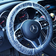 Carica l'immagine nel visualizzatore di Gallery, 50 Pezzi Coprisedile Auto Monouso in Plastica,10Pezzi Coprivolante Monouso,Monouso Copertura Protettiva per Auto Coprise
