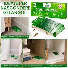 Carica l'immagine nel visualizzatore di Gallery, 10 Pezzi Pesciolini d'argento Trappole Scarafaggi - Trappole Pesciolini Argento Blatte Disinfestazione Casa per Scarafag