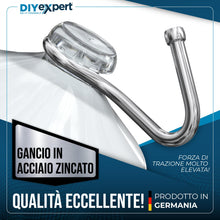 Carica l'immagine nel visualizzatore di Gallery, DIYexpert ventose con gancio | Prodotte in Germania | [Ø 40 mm] [10 pezzi] | Ventose di qualità per campeggio e auto | I