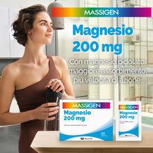 Carica l'immagine nel visualizzatore di Gallery, MASSIGEN Integratore Alimentare Magnesio, Aroma Limone, 20 Buste