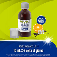 Carica l'immagine nel visualizzatore di Gallery, Vivin Tosse Complete Azione 3in1 Tosse Secca, Tosse Grassa, Mal Di Gola, Sciroppo 150 ml. Senza Glutine e Senza Lattosio