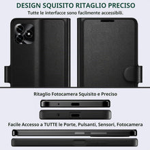 Carica l'immagine nel visualizzatore di Gallery, Cover per Honor X5C Plus Portafoglio Pelle PU Premium, Custodia Scomparti Carte Antiurto Protettiva Case con 1 Vetro Tem