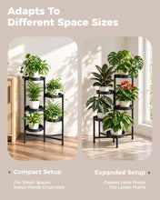 Carica l'immagine nel visualizzatore di Gallery, Bamworld Porta piante da interno in metallo a 5 livelli, supporto stabile per piante da interno ed esterno, design moder