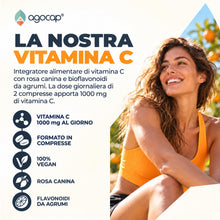 Carica l'immagine nel visualizzatore di Gallery, Vitamina C 1000mg, con Rosa Canina e Bioflavonoidi da Agrumi