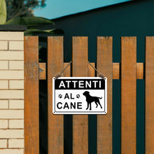 Carica l'immagine nel visualizzatore di Gallery, TAKULA Cartello Attenti al Cane 22x15cm – Alluminio per Cancelli e Giardini