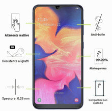 Carica l'immagine nel visualizzatore di Gallery, Vetro Temperato per Samsung Galaxy A10 [3 Pezzi] Vetrino Protettivo Pellicola Protezione Schermo