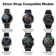 Carica l'immagine nel visualizzatore di Gallery, Dirrelo Cinturino Compatibile con Samsung Galaxy Watch 3 45mm/Galaxy Watch 46mm/Huawei GT 2 46mm, 22mm Sportivi Cinturin