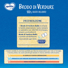Carica l'immagine nel visualizzatore di Gallery, Mellin Brodo di Verdure, 100% Gusto Delicato, 10 Bustine Monodose