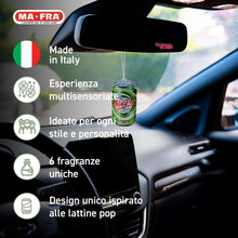 Carica l'immagine nel visualizzatore di Gallery, MAFRA - SODA Forest Tonic, Profumatore Auto a forma di Lattina, Fragranza Aromatica Legnosa e Intensa, Design Pop Iconic