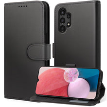 Carica l'immagine nel visualizzatore di Gallery, Tawarror Cover Premium Pelle PU per Samsung Galaxy A13 4G, Nero
