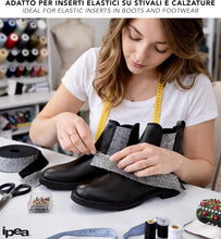 Carica l'immagine nel visualizzatore di Gallery, IPEA Elastico per Cucito LUREX - Corda Elastica da Cucire - 10 METRI - Made in Italy - Nastro Elastico da Cucito 40 mm Brillante per Accessori, Vestiti, Gonne, Borse, Cinture - Fettuccia - Argento