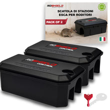 Carica l'immagine nel visualizzatore di Gallery, Roshield 2 X PRO Scatola di Esche e trappole per Topi e ratti|Scatola Killer|Blocchi Anti-Topo per Esterni e Interni|tra