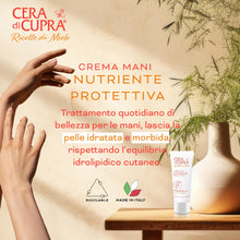 Carica l'immagine nel visualizzatore di Gallery, Cera di Cupra, Crema Mani Nutriente Protettiva, Trattamento Quotidiano per le Mani, Nutre e Idrata la Pelle Donando Morb