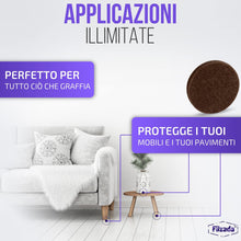 Carica l'immagine nel visualizzatore di Gallery, Filzada® 106x Feltrini per Sedie Rotondi e Quadrati Marrone - Autoadesivi