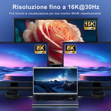 Carica l'immagine nel visualizzatore di Gallery, CAKOBLE 16K Cavo Thunderbolt 4 USB4 1m - 40Gbps, Ricarica Rapida PD3.1,16K@30Hz/8K@60Hz/4K@144Hz - Cavo USB-C 240W per M