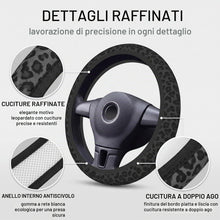 Carica l'immagine nel visualizzatore di Gallery, 1 Coprivolante Auto, Coprivolante Per Auto Grigio Nero Diametro 38 Cm, Coprivolante In Fibra Sintetica, Per Comfort E Pr