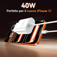 Carica l'immagine nel visualizzatore di Gallery, Caricatore USB C 40W per iPhone 17/17 Pro/17 Pro Max/17 Air, iPhone 16/15, USB C Caricabatterie Alimentatore Presa Spina