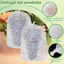 Carica l'immagine nel visualizzatore di Gallery, TZEKING 100 Pezzi Sacchetto di Protezione Dell'Uva,20x30cm Tessuto Non Tessuto Sacchetto di Protezione della Frutta,Pian