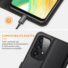 Carica l'immagine nel visualizzatore di Gallery, Ganbary Cover compatibile con Samsung Galaxy A33 5G, Premium Pelle PU Portafoglio Flip Libro Libretto Custodia [Protezio