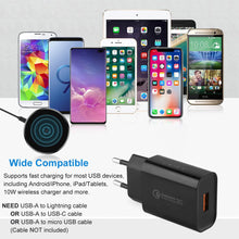 Carica l'immagine nel visualizzatore di Gallery, Caricatore USB Spina, Caricatore da 18W Caricatore Rapido 3.0 Caricatore Rapido Alimentatore USB per Samsung S10 S6 S7 S