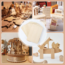 Carica l'immagine nel visualizzatore di Gallery, 12 Pezzi Fogli di Legno di Balsa,300 × 200 × 2mm Compensato,Compensato Basswood,Per Progetti di Modellismo Fai-da-te,Int