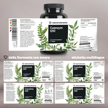Carica l'immagine nel visualizzatore di Gallery, Coenzima Q10 puro 200mg – 120 capsule vegane – 4 mesi di durata – COQ10 di alta qualità dalla fermentazione del mais – I