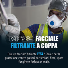 Carica l'immagine nel visualizzatore di Gallery, JSP M632 FFP3 Mascherina Antipolvere con Valvola (Conf. 10), Bricolage