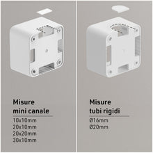 Carica l'immagine nel visualizzatore di Gallery, Electraline 60472 Contenitore da superficie FIXA con presa P40 (Schuko+10/16A), Bianco, IP40, compatibile per installazi