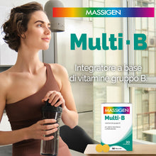 Carica l'immagine nel visualizzatore di Gallery, Massigen - Multi B, Integratore di Vitamine del Gruppo B, Riduce Stanchezza e Affaticamento, 30 Compresse, Senza Glutine