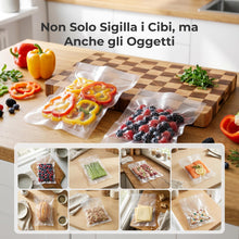 Carica l'immagine nel visualizzatore di Gallery, Sacchetti Sottovuoto Alimenti 3 Rotoli 20/25/28x300cm, Senza BPA