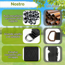 Carica l'immagine nel visualizzatore di Gallery, Cinghie per Amaca All'aperto, Cinghie Amaca con 2 Moschettoni e Protezione Dell'albero, Contiene Fino a 300kg, per Amach