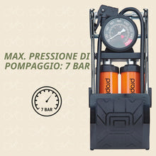 Carica l'immagine nel visualizzatore di Gallery, Prophete pompa ad aria, pompa per bicicletta, pompa a piedi e a piedi per tutti i tipi di valvole