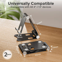 Carica l'immagine nel visualizzatore di Gallery, [2 Pezzi ] Zivacate Supporti per Telefono Scrivania [Pieghevole &amp; Regolabile], Porta Cellulare Portatile Compatibile con