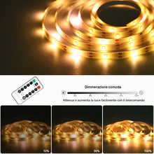 Carica l'immagine nel visualizzatore di Gallery, DBFAIRY Striscia LED a batteria, 2 m, 60 LED, con timer a distanza, impermeabile, per camera da letto, armadio, casa, fe
