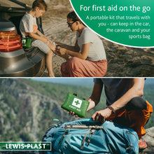 Carica l'immagine nel visualizzatore di Gallery, Lewis-Plast Kit di Primo Soccorso Premium da 90 Pezzi Include Collirio, 2 Pacchi di Ghiaccio e Coperta di Emergenza, Ide