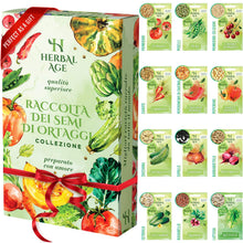 Carica l'immagine nel visualizzatore di Gallery, HERBAL AGE Kit Semi Ortaggi, 12 Varietà di Semi Orto – 5100 Semi da Piantare, Pomodori, Carote, Cetrioli, Zucchine – Ide