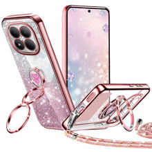 Carica l'immagine nel visualizzatore di Gallery, Tawarror Glitter Cover per Xiaomi Redmi Note 15 Pro 5G(Non per 4G), Custodia per cellulari zincate Silicone, con Double 