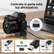 Carica l'immagine nel visualizzatore di Gallery, Cable Matters Cavo USB-C a Mini USB per ricarica e dati, 1 m, Nero