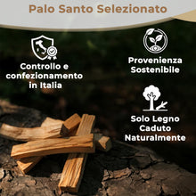 Carica l'immagine nel visualizzatore di Gallery, Palo Santo Purificazione – 5 Stick + Guida Digitale al Rituale | Palo Santo Originale | Raccolta Etica dal Perù | Legno 