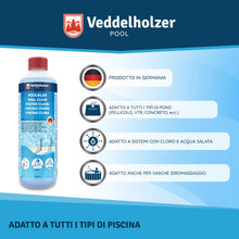 Carica l'immagine nel visualizzatore di Gallery, Veddelholzer 0,5 litri Pool Clear. Cristallino per piscina, idromassaggio e piscina per bambini. contro l'intorbidimento