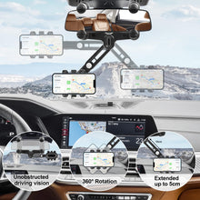 Carica l'immagine nel visualizzatore di Gallery, Sweetone Supporto per Telefono Specchietto Retrovisore Auto, Porta Cellulare 360° Girevole Retrattile, Multifunzionale S